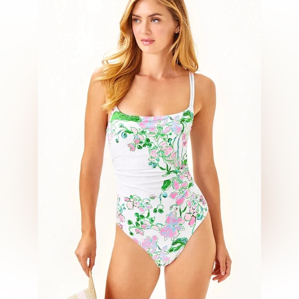 NWT Lilly Pulitzer Napili size 14 One Piece Swimsuit Orchids on the Avenue.